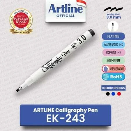 Calligraphy Pen Artline / Ballpoint Lettering Arabic / Pulpen Kaligrafi Hitam